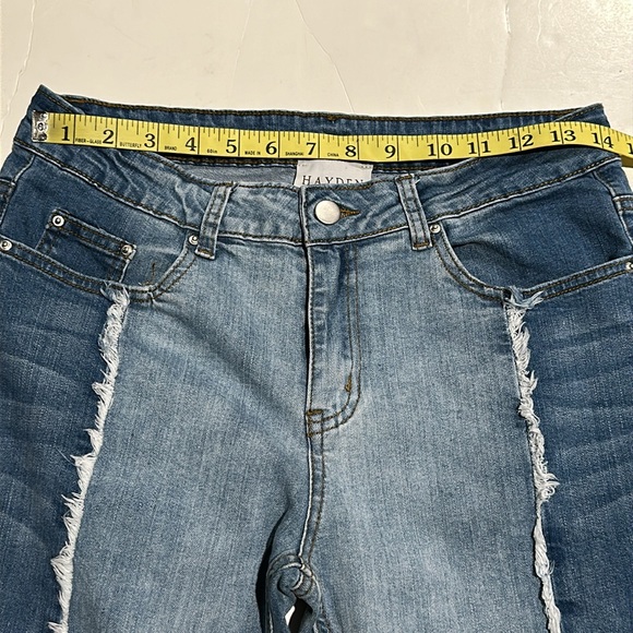 HAYDEN Two Tone Frayed Denim Jeans - Picture 8 of 12